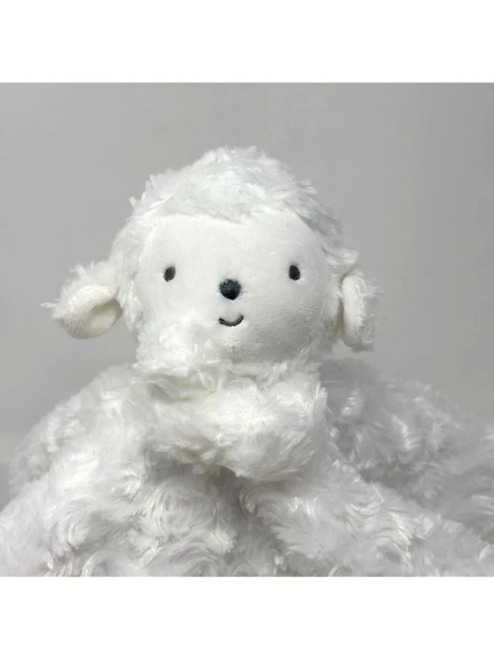 CARTER'S Just One You White Lamb Lovey Swirly Plush Gray Stars 2019